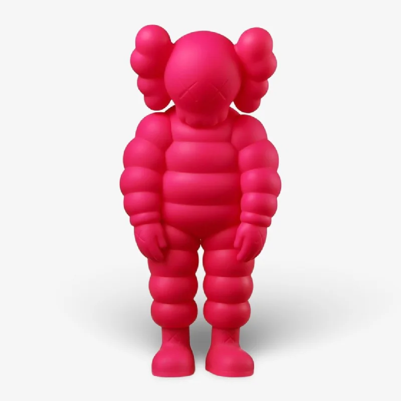 Bright red cap for standout team spirit -KAWS Chum Figure 'What Party' Pink