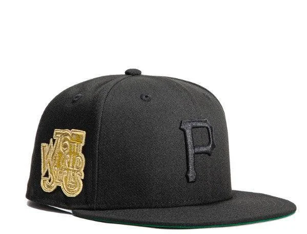 Classic cap with subtle tonal embroidery -New Era x MLB Gold Digger 'Pittsburgh Pirates 1979 World Series' 59Fifty Patch Fitted Hat (Hat Club Exclusive)