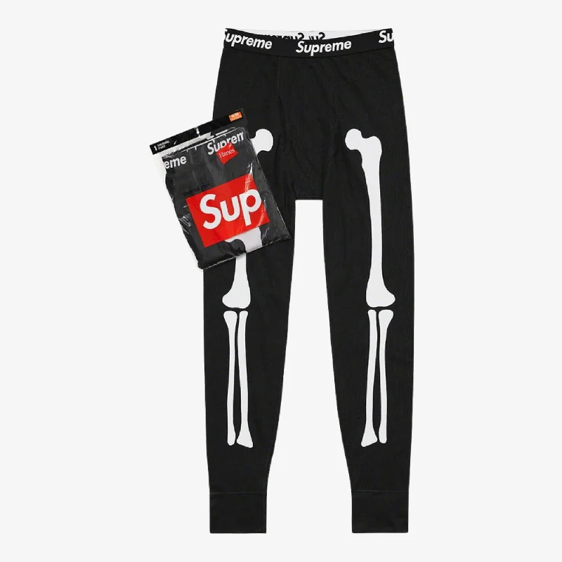 Retro cap with faded wash finish -Supreme x Hanes Thermal Pant (1 Pack) 'Bones' Black (FW21)