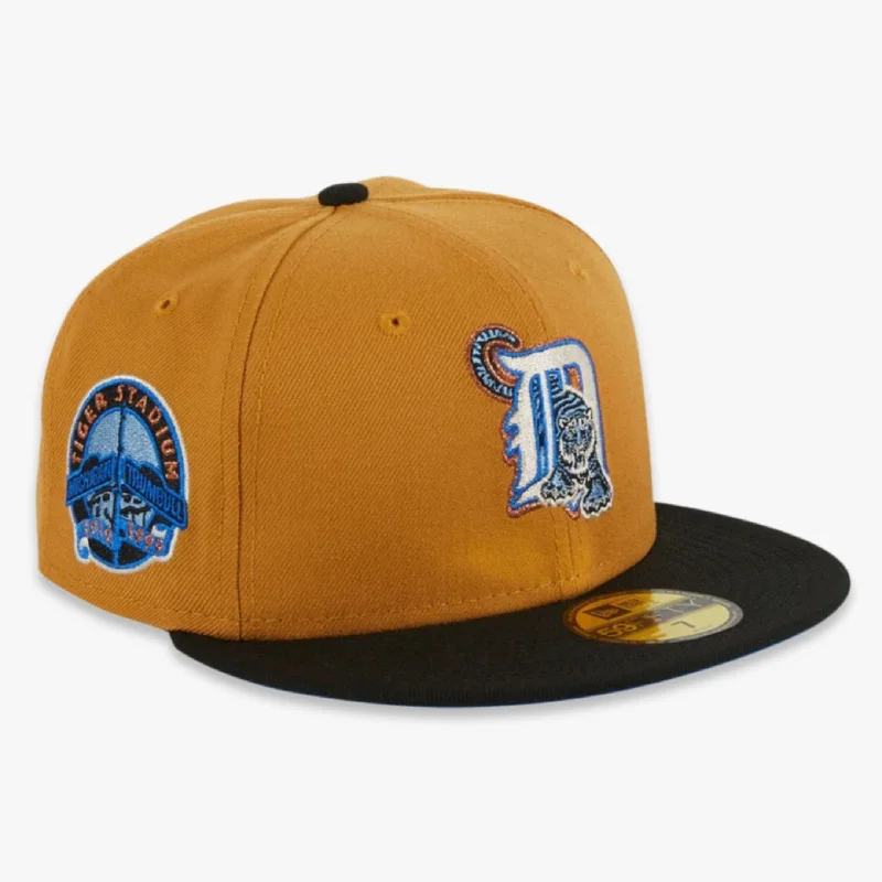 Embroidered name cap for unique personal touch -New Era x MLB Ancient Egypt 'Detroit Tigers Tiger Stadium' 59Fifty Patch Fitted Hat (Hat Club Exclusive)