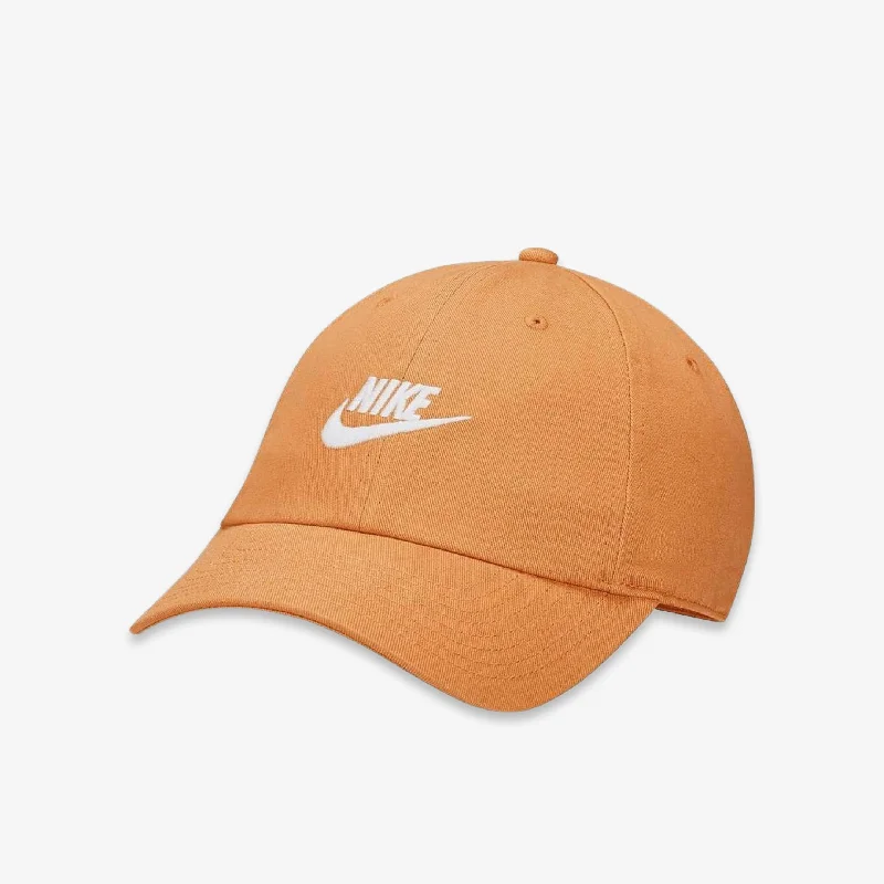 Wool blend cap for cozy fall fashion -Nike Sportswear Heritage86 Futura Adjustable Hat Elemental Gold 913011-722