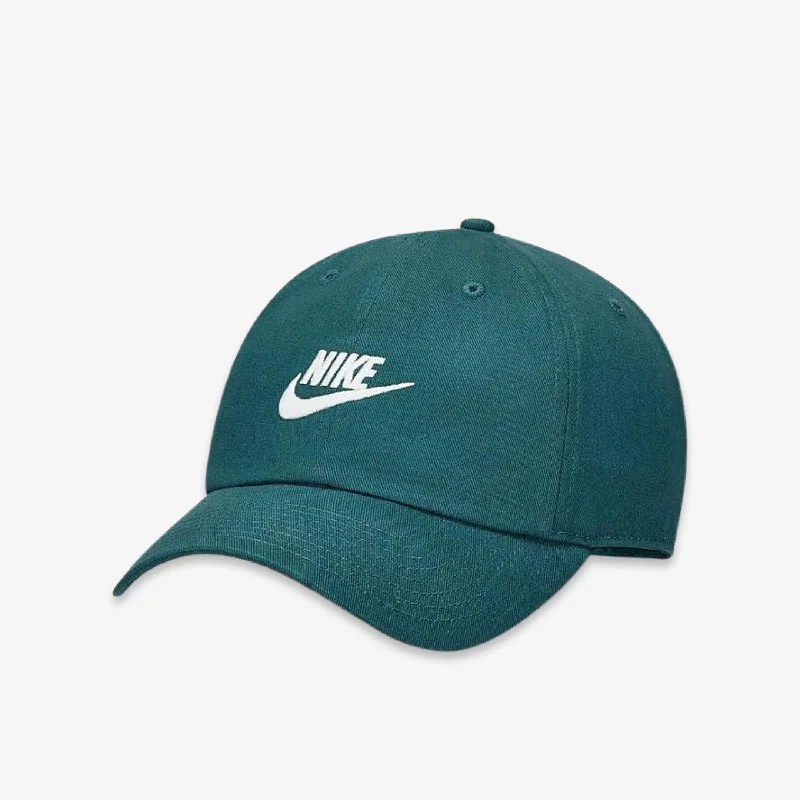 Fitted snapback cap for modern tight fit -Nike Sportswear Heritage86 Futura Adjustable Hat Faded Spruce 913011-309