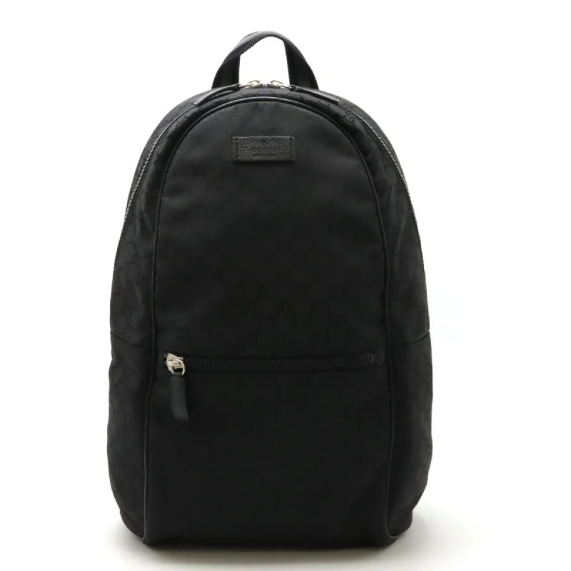 Handle bags with side pockets for organization -Gucci  Nylon Leather Backpack (Pre-Owned)