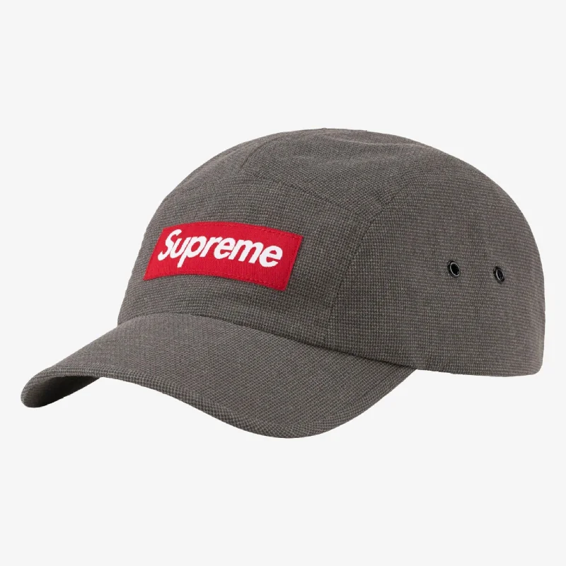 Retro cap with 80s-inspired color blocks -Supreme Camp Cap 'Kevlar' Dark Grey (SS23)