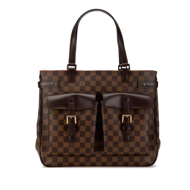 Handle bags with minimalist sleek silhouettes -Louis Vuitton  Pvc Leather Tote Bag (Pre-Owned)