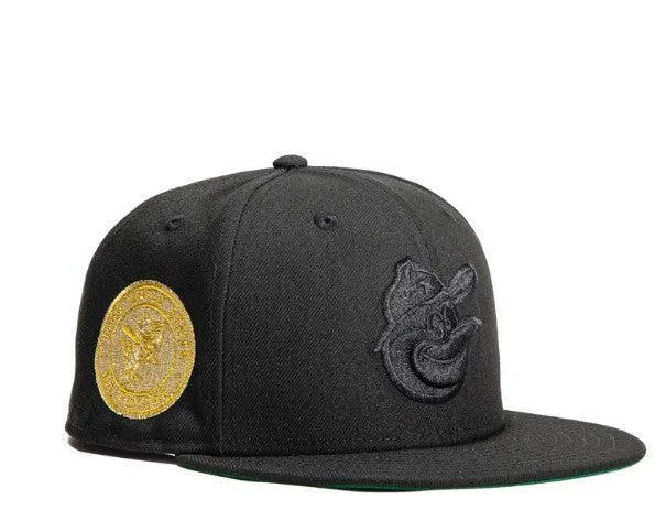 Designer baseball cap for luxury streetwear -New Era x MLB Gold Digger 'Baltimore Orioles 1966 World Series' 59Fifty Patch Fitted Hat (Hat Club Exclusive)