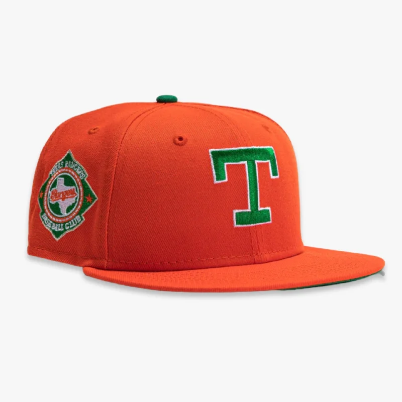 Bright red cap for standout team spirit -New Era x MLB Ballpark Snacks 'Texas Rangers Baseball Club' 59Fifty Patch Fitted Hat (Hat Club Exclusive)