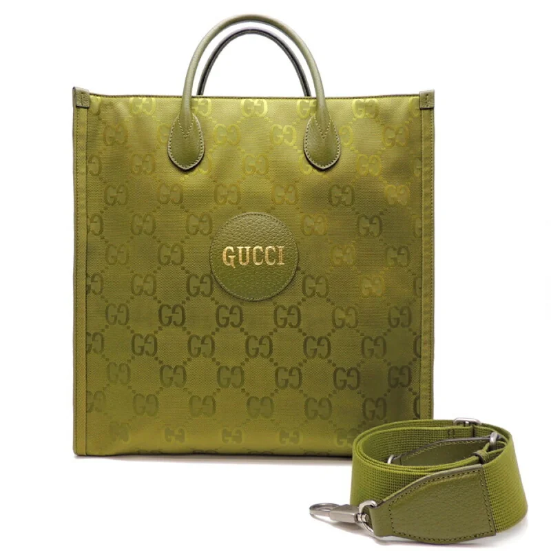 Foldable handle bags for easy storage convenience -Gucci Nylon Tote Bag (Pre-Owned)