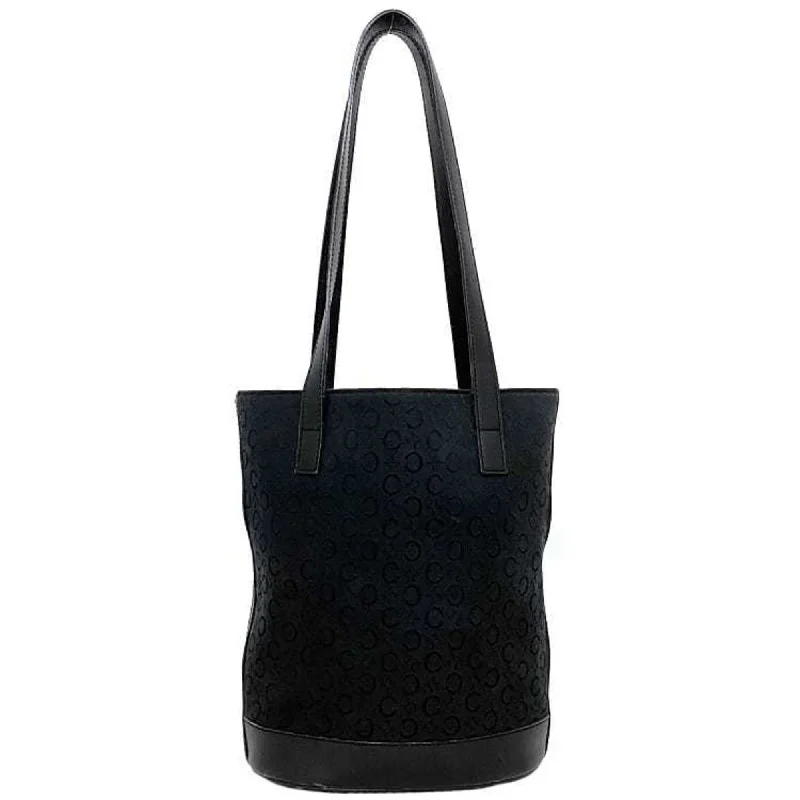 Handle bags with expandable sides for flexibility -Celine Macadam  Canvas Leather Tote Bag (Pre-Owned)