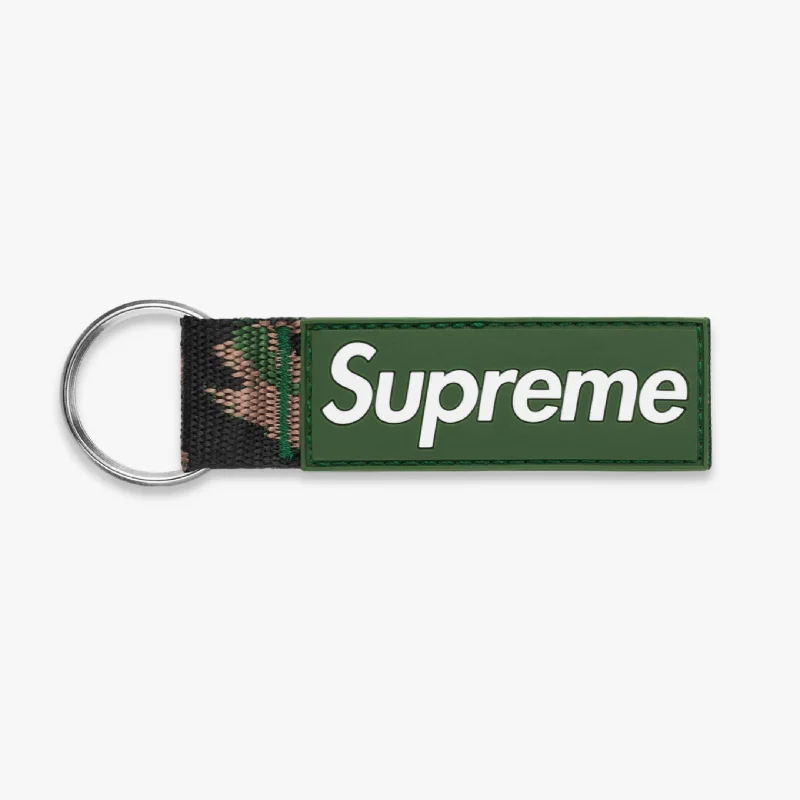 Canvas baseball cap for long-lasting wear -Supreme Webbing Keychain Green Camo (SS23)