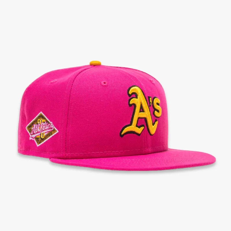 Casual denim cap for laid-back vibes -New Era x MLB Beer Pack 'Oakland Athletics 25th Anniversary' 59Fifty Patch Fitted Hat (Hat Club Exclusive)