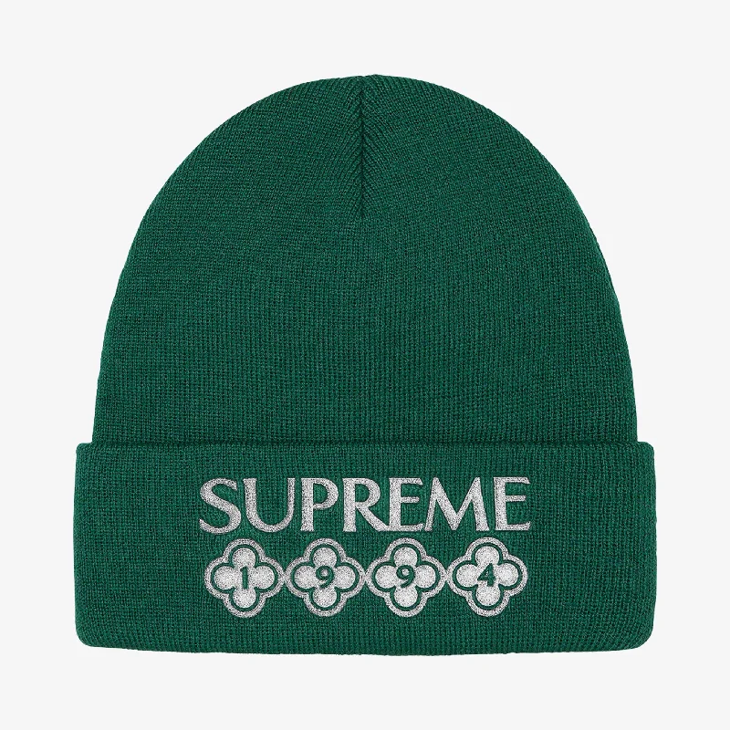 Canvas dad cap for rugged daily style -Supreme Beanie 'Glitter' Dark Green (FW21)