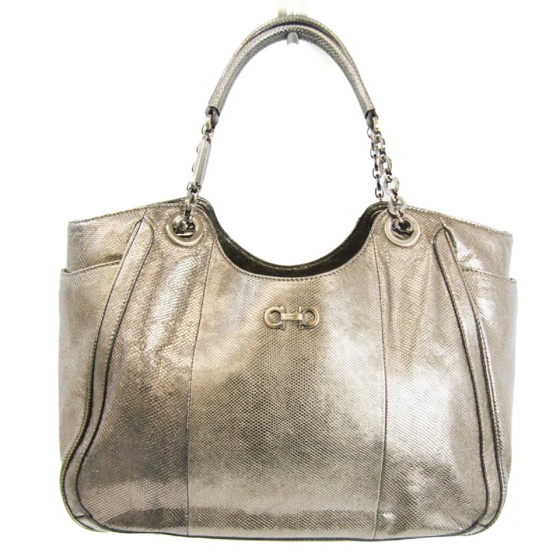 Handle bags with vintage vibes for nostalgia -Salvatore Ferragamo  Leather Tote Bag (Pre-Owned)