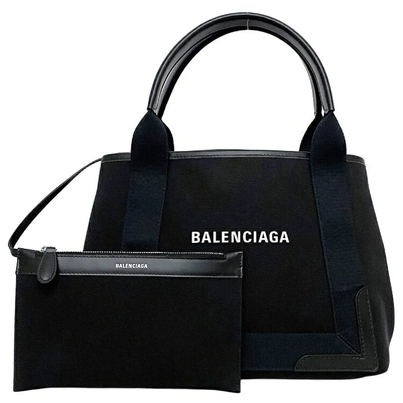 Handle bags with polka dots for fun -Balenciaga  Canvas Leather Handbag Pouch Tote Bag (Pre-Owned)