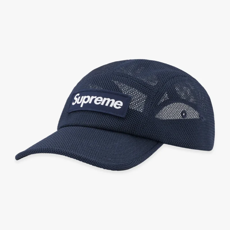 Canvas dad cap for rugged daily style -Supreme x Cordura Camp Cap 'Mesh' Navy (SS23)