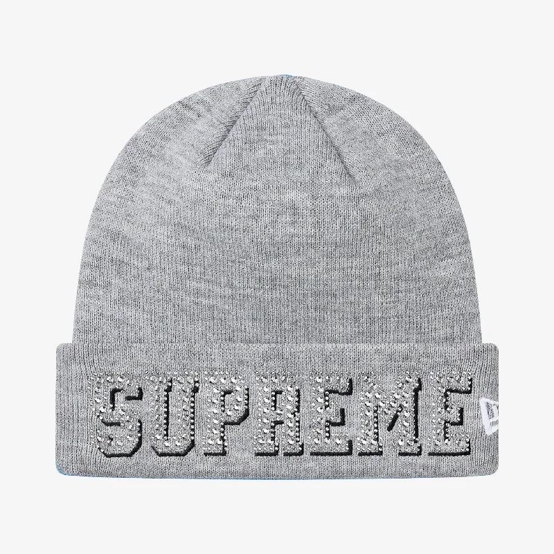 Classic cap with simple logo embroidery -Supreme x New Era Beanie 'Gems' Grey (SS20)