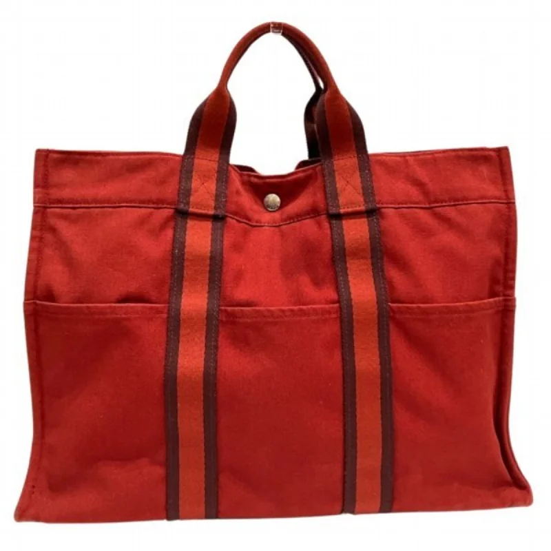 Handle bags with geometric patterns for modernity -Hermes  Canvas Handbag Tote Bag (Pre-Owned)