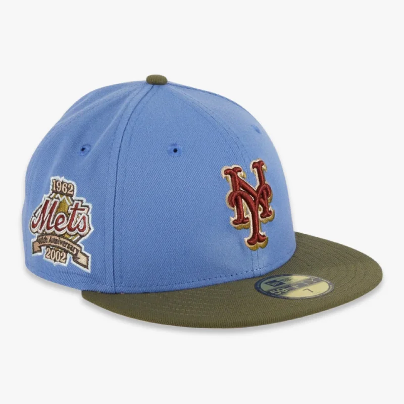 Denim snapback cap for casual cool edge -New Era x MLB Great Outdoors 'New York Mets 40th Anniversary' 59Fifty Patch Fitted Hat (Hat Club Exclusive)