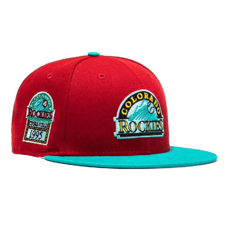 Canvas baseball cap for long-lasting wear -New Era x MLB Captain Planet 2.0 'Colorado Rockies 1995 Coors Field' 59Fifty Patch Fitted Hat (Hat Club Exclusive)