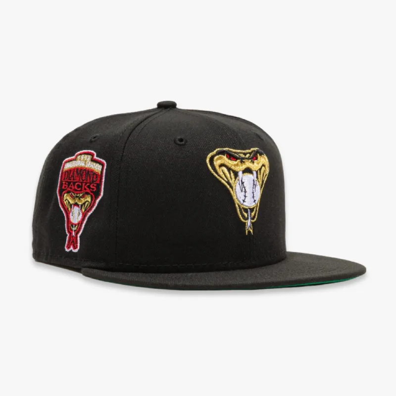 Camo trucker cap for outdoor adventure style -New Era x MLB Beer Pack 'Arizona Diamondbacks 1998 Inaugural Season' 59Fifty Patch Fitted Hat (Hat Club Exclusive)