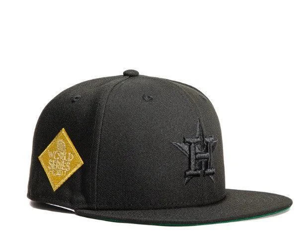 Denim snapback cap for casual cool edge -New Era x MLB Gold Digger 'Houston Astros 2017 World Series' 59Fifty Patch Fitted Hat (Hat Club Exclusive)