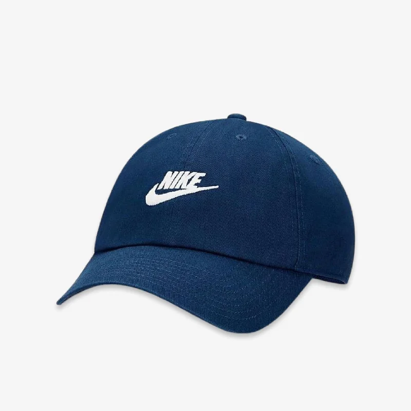 Designer baseball cap for luxury streetwear -Nike Sportswear Heritage86 Futura Adjustable Hat Midnight Navy 913011-413