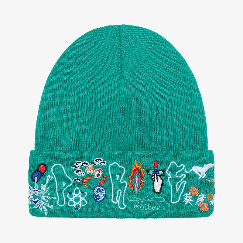 Premium snapback cap with flat bill design -Supreme x AOI Beanie 'Icons' Dark Aqua (FW21)