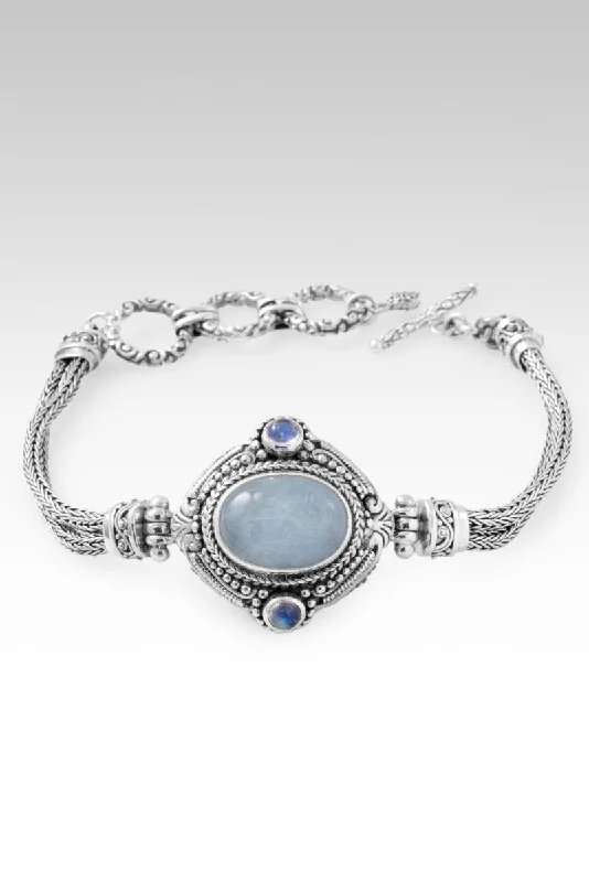 Bracelets with crescent moon for lunar appeal -Believe and Live Bracelet™ in Aquamarine