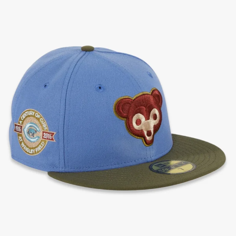 Minimalist mesh cap for airy lightweight feel -New Era x MLB Great Outdoors 'Chicago Cubs 100th Anniversary' 59Fifty Patch Fitted Hat (Hat Club Exclusive)