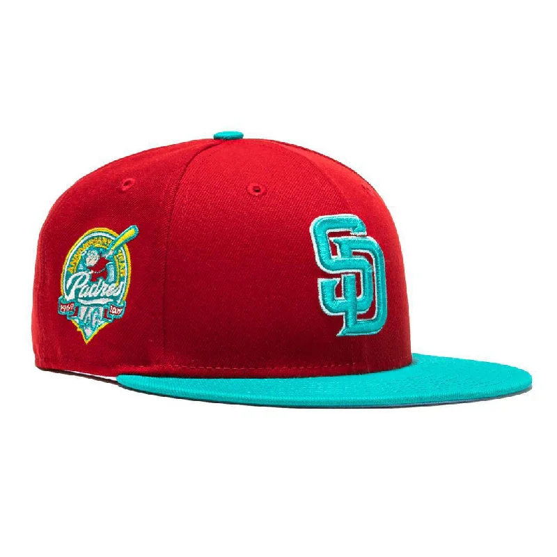 Classic cap with curved bill silhouette -New Era x MLB Captain Planet 2.0 'San Diego Padres 40th Anniversary' 59Fifty Patch Fitted Hat (Hat Club Exclusive)