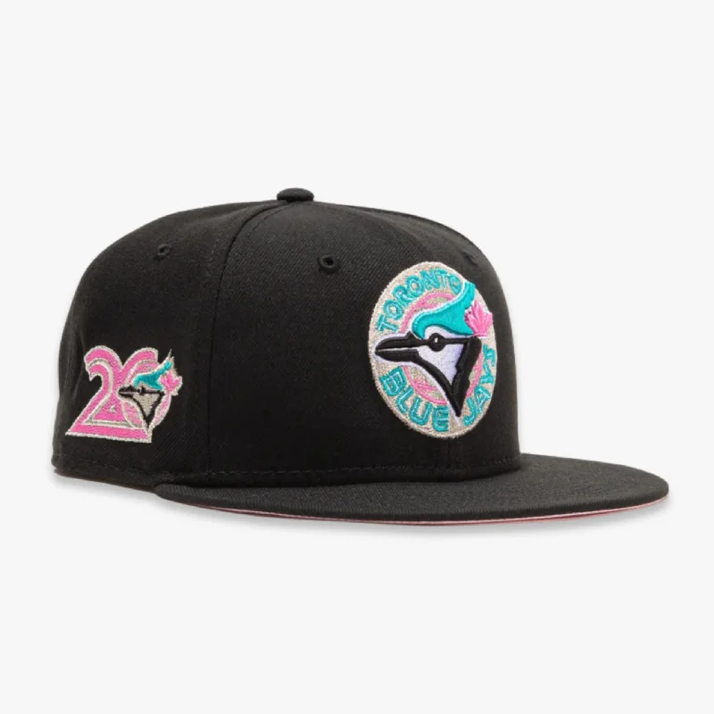 Graphic print cap for artistic expression -New Era x MLB Beer Pack 'Toronto Blue Jays 20th Anniversary' 59Fifty Patch Fitted Hat (Hat Club Exclusive)