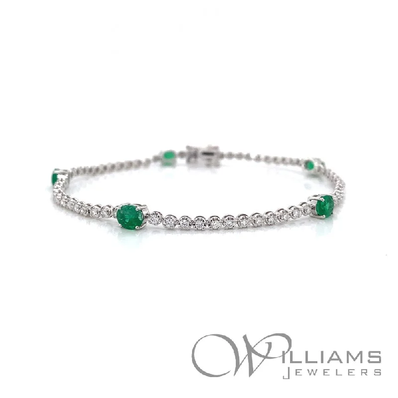 Bracelets with opal gems for iridescent glow -Williams Signature 14 Karat Emerald Bracelet