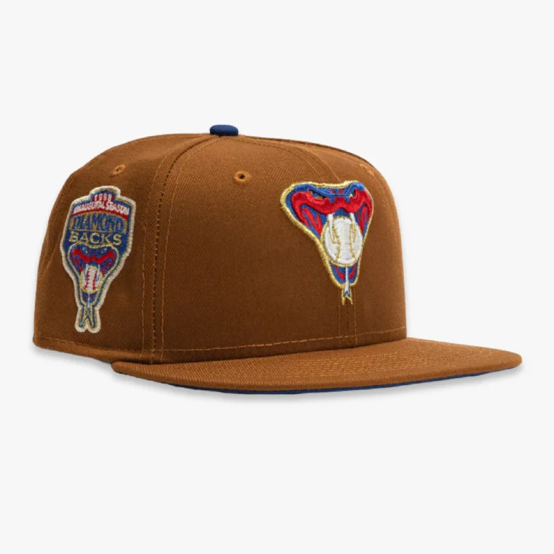 Minimal dad cap for understated charm -New Era x MLB Ballpark Snacks 'Arizona Diamondbacks 1998 Inaugural Season' 59Fifty Patch Fitted Hat (Hat Club Exclusive)