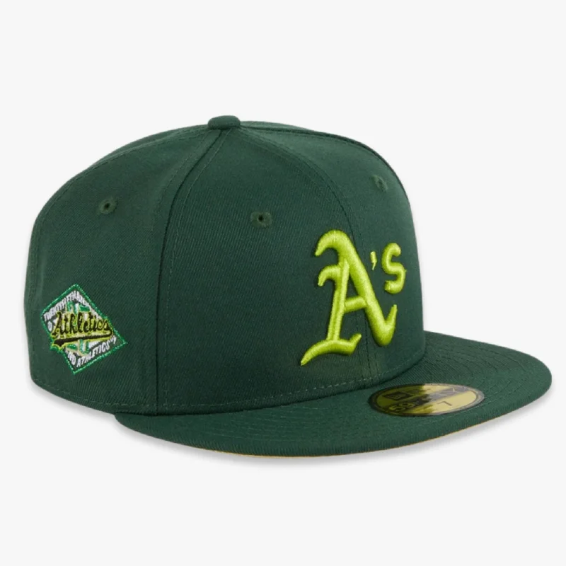 Breathable mesh cap for hot weather comfort -New Era x MLB Crocodile 'Oakland Athletics 25th Anniversary' 59Fifty Patch Fitted Hat (Hat Club Exclusive)