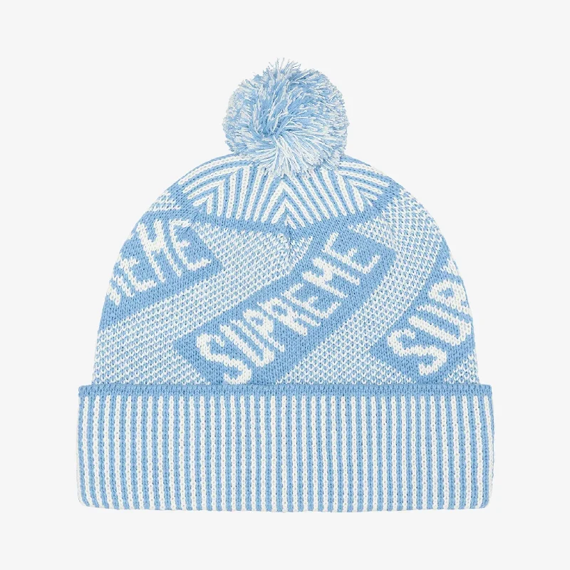 Soft cotton cap for all-day wear ease -Supreme Beanie 'Banner' Light Blue (FW21)