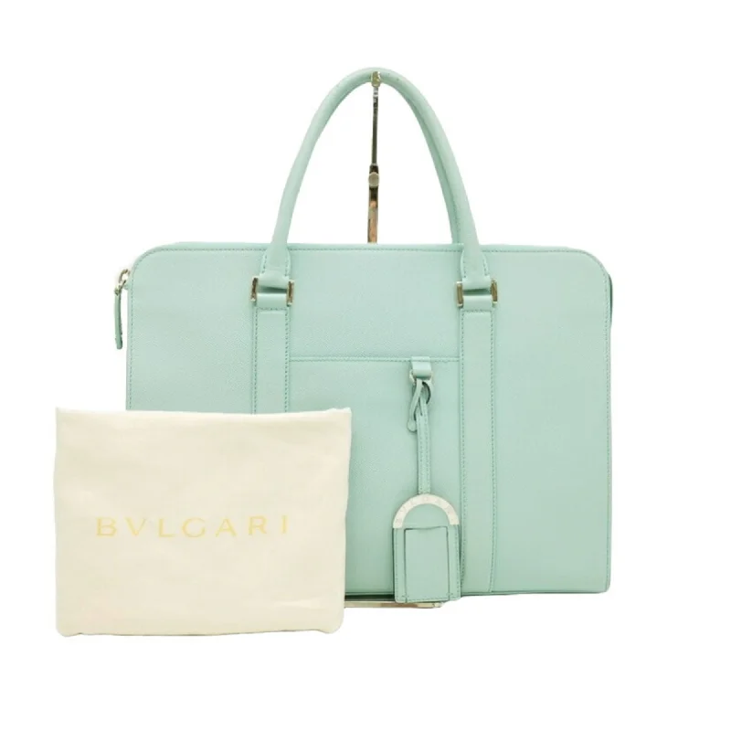 Handle bags with eco-friendly bamboo handles -Bvlgari  Leather Handbag Tote Bag (Pre-Owned)