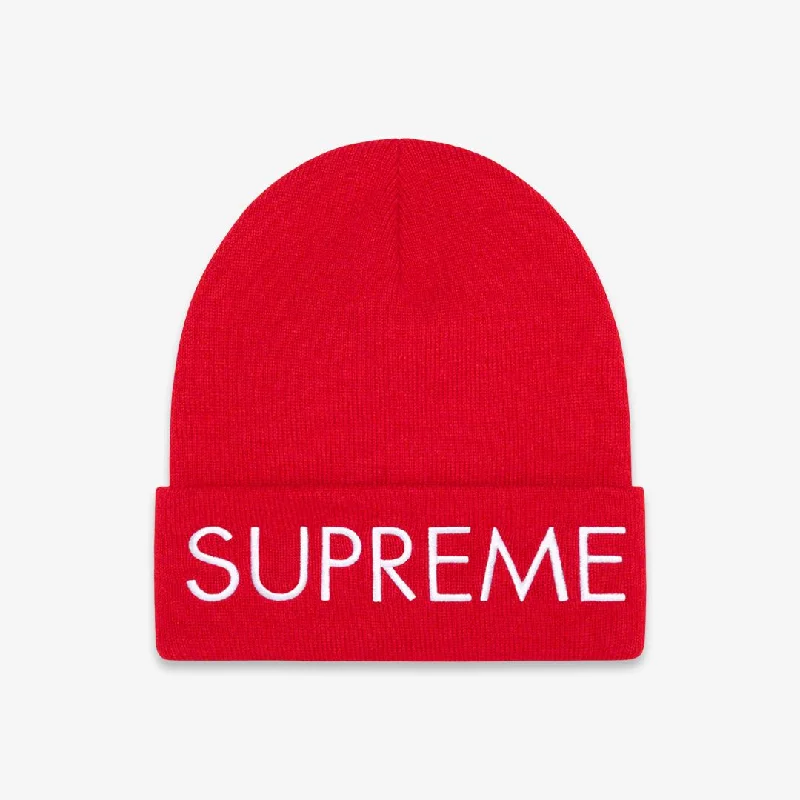 Premium snapback cap with embroidered artwork -Supreme Beanie 'Capital' Red (FW22)