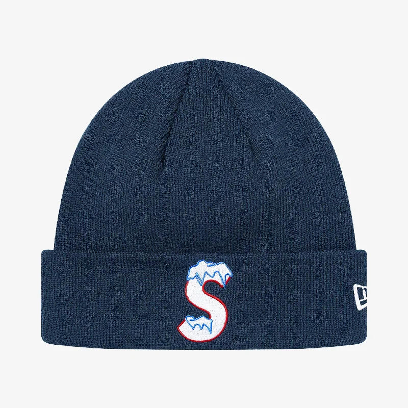 Classic navy cap for timeless wardrobe staple -Supreme x New Era Beanie 'S Logo' Navy (FW20)