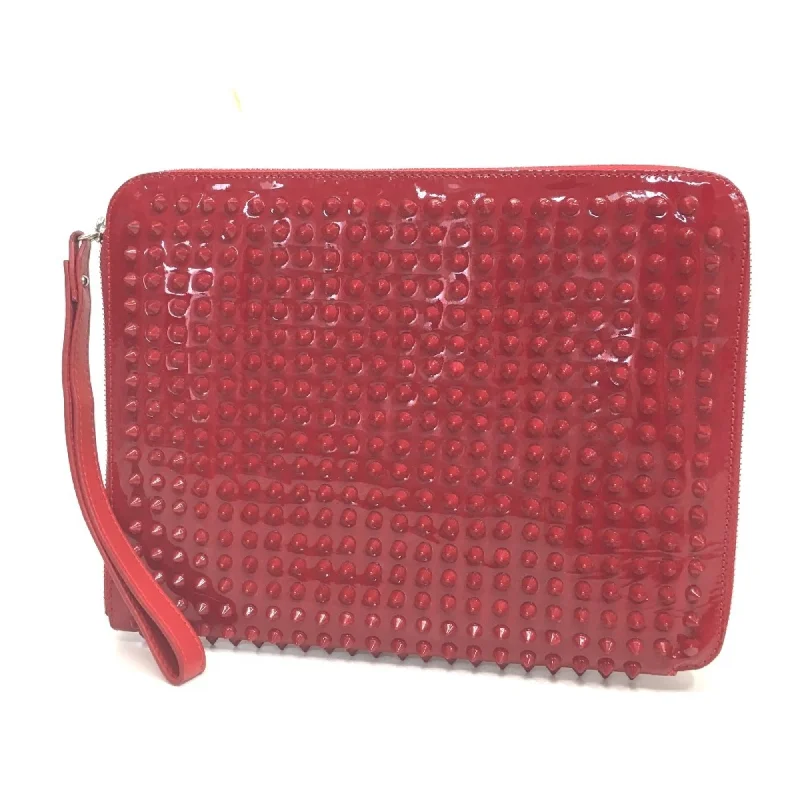 Designer handle bags with luxury logo detailing -Christian Louboutin  Leather Clutch Bag (Pre-Owned)