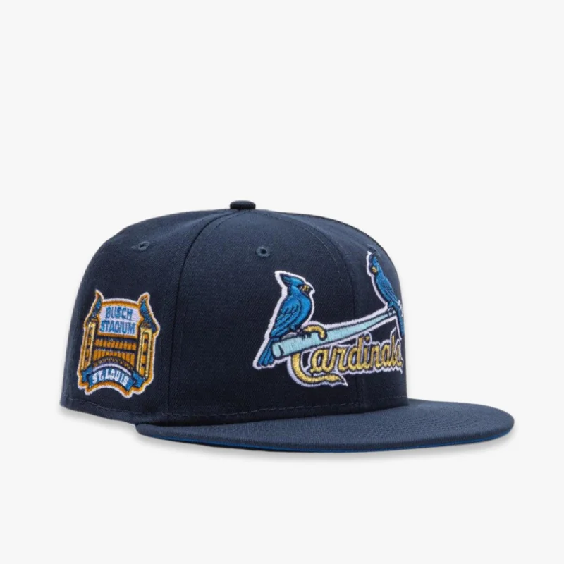 Designer cap for high-end brand appeal -New Era x MLB Beer Pack 'St. Louis Cardinals Busch Stadium' 59Fifty Patch Fitted Hat (Hat Club Exclusive)