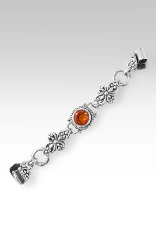 Bracelets with pave ruby for dazzling sparkle -Bracelet Component™ in Mexican Fire Opal