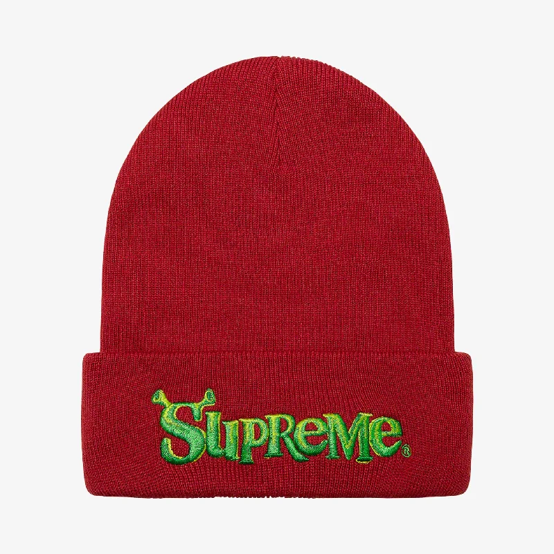 Designer dad cap for upscale casual flair -Supreme Beanie 'Shrek' Cardinal (FW21)