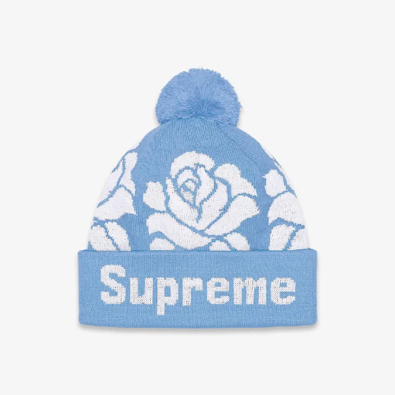 Trucker cap with retro patch design -Supreme Beanie 'Rose' Light Blue (FW22)