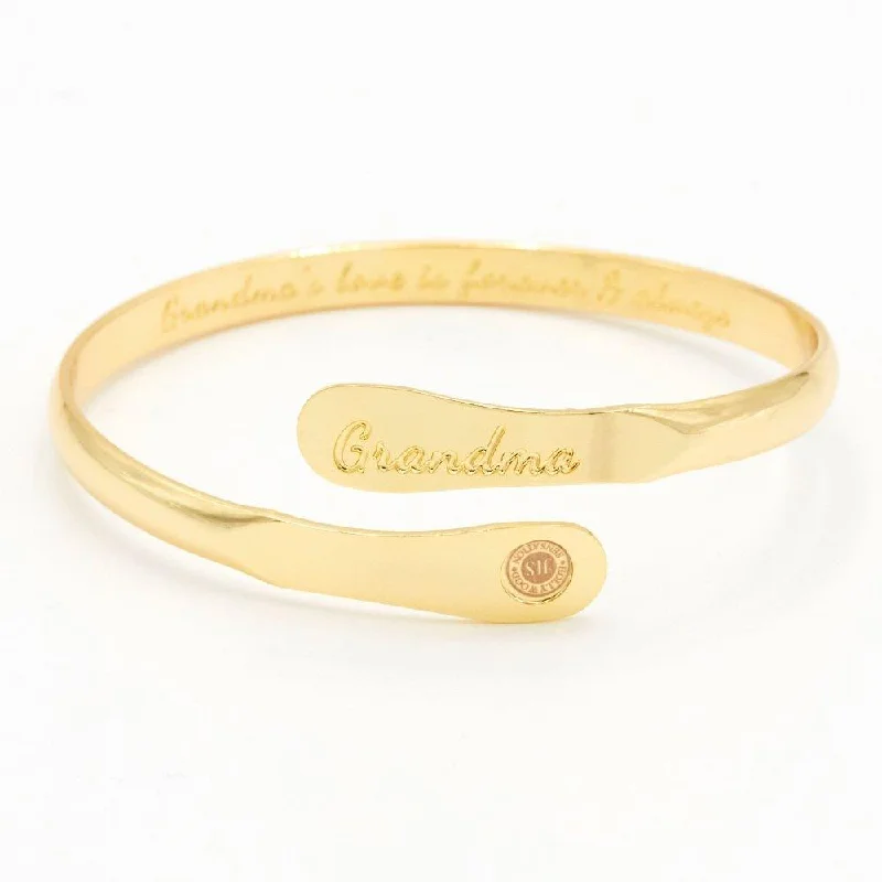 Bracelets with wave engravings for ocean vibes -Grandma Bracelets, Engraved Bracelets Grandma’s love is forever & always