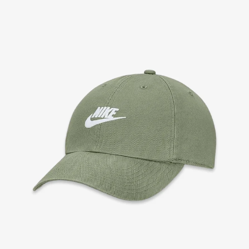 Team logo cap for loyal fan support -Nike Sportswear Heritage86 Futura Adjustable Hat Oil Green 913011-386