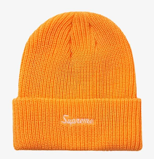 Neon graphic cap for eye-catching night runs -Supreme Loose Gauge Beanie Light Neon Orange (FW21)