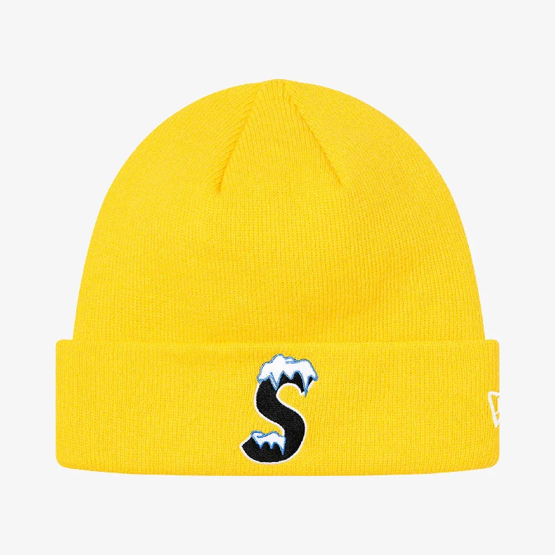 Fitted snapback cap for modern tight fit -Supreme x New Era Beanie 'S Logo' Yellow (FW20)