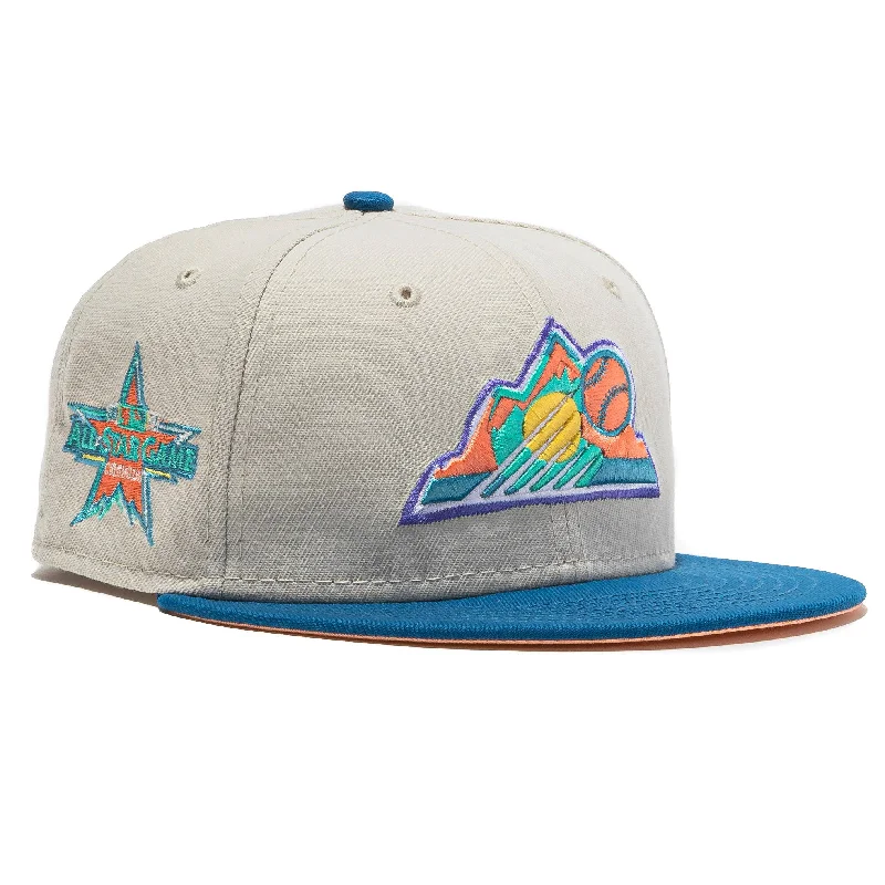 Vintage cap for retro fashion enthusiasts -New Era x MLB Ocean Drive 'Colorado Rockies 2021 All-Star Game' 59Fifty Patch Fitted Hat (Hat Club Exclusive)