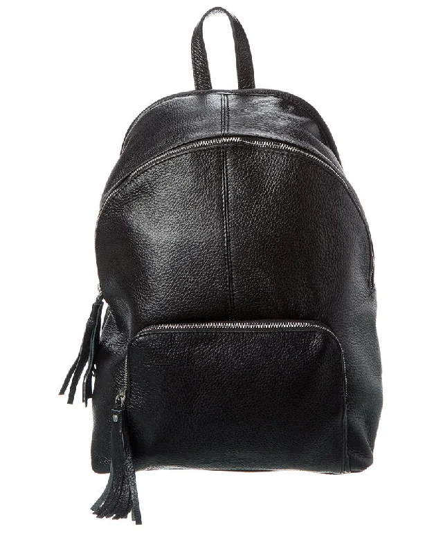 Handle bags with bold checks for trend -Italian Leather Backpack