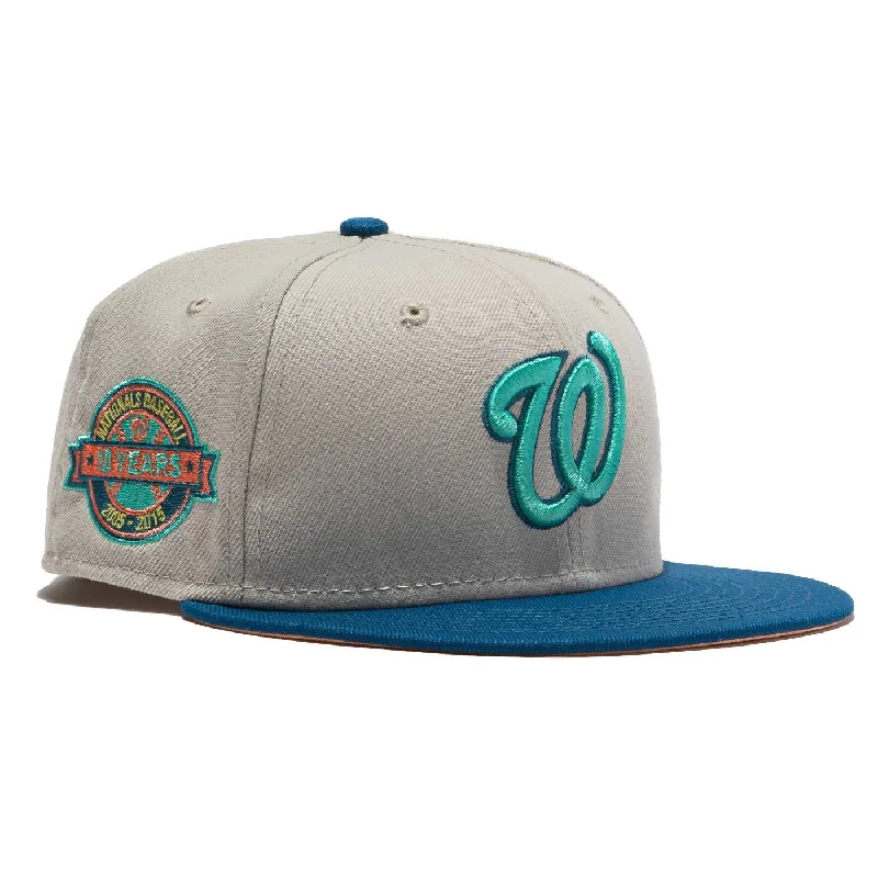 Washed cap with soft vintage feel -New Era x MLB Ocean Drive 'Washington Nationals 10th Anniversary' 59Fifty Patch Fitted Hat (Hat Club Exclusive)